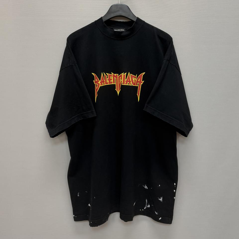 발렌시아가 그래픽 로고 빈티지 반팔티 ( 110 ) 