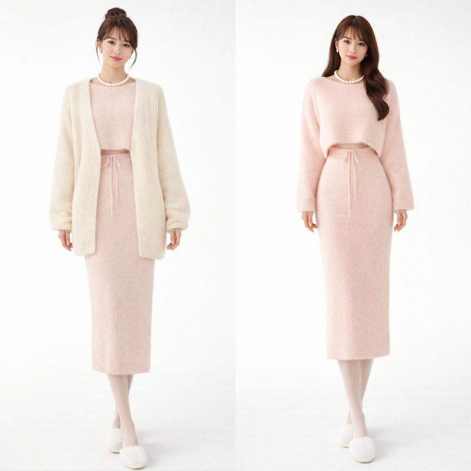 ❤ 핸드메이드 울니트 느낌의 울가디건 오버사이즈 네추럴 루즈핏 니트가디건