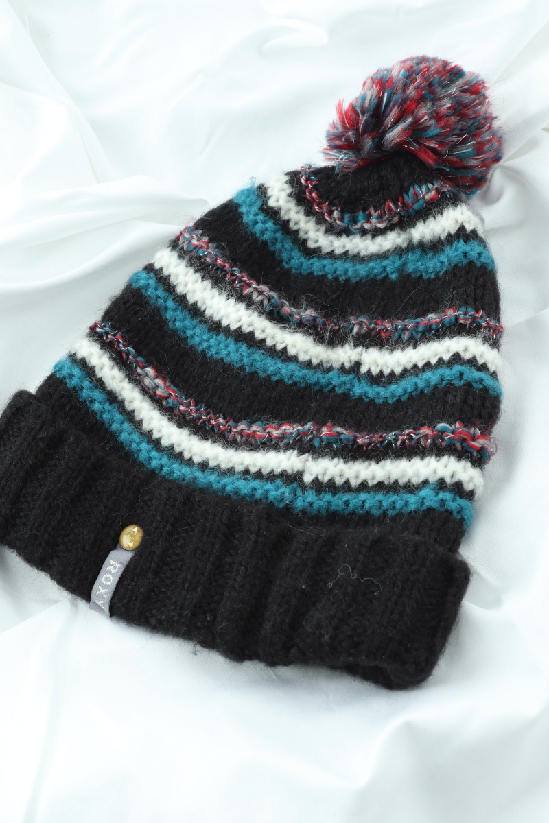 (F) 록시 모자 방울비니 스키 니트 울 꽈배기-2744