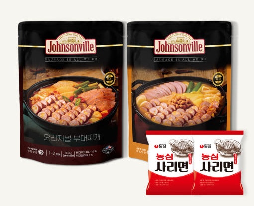 쟌슨빌 부대찌개 500g 2팩 + 증정