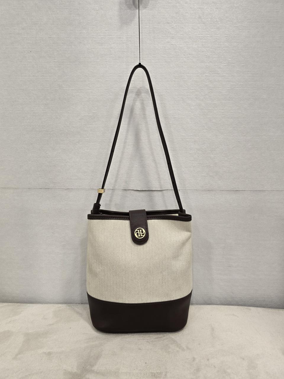 드파운드 타운백 아이보리 캔버스 숄더백