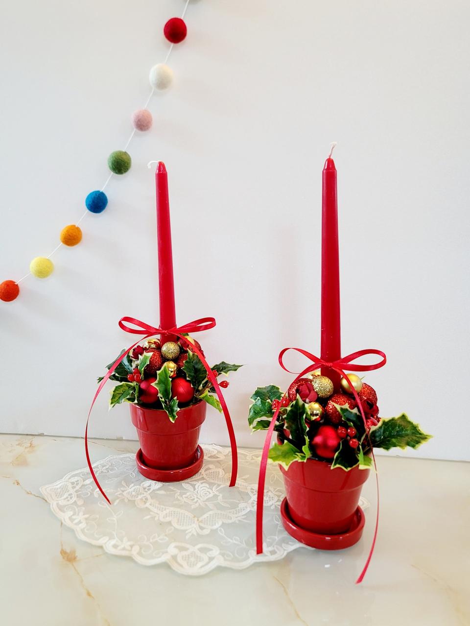 (새상품)고급 센터피스  조화 양초화병세트/인테리어소품