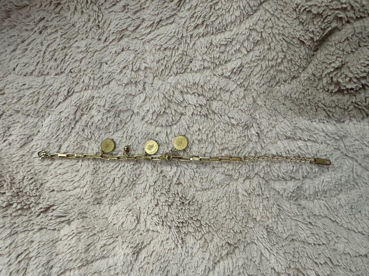 미사용 엘리자베스 2세 코인 골드 써지컬 스틸 팔찌 판매합니다