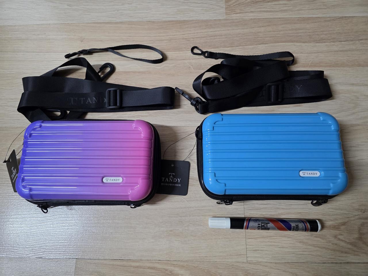 (새상품) TANDY 탠디 미니 캐리어 파우치..2개 다 드려요