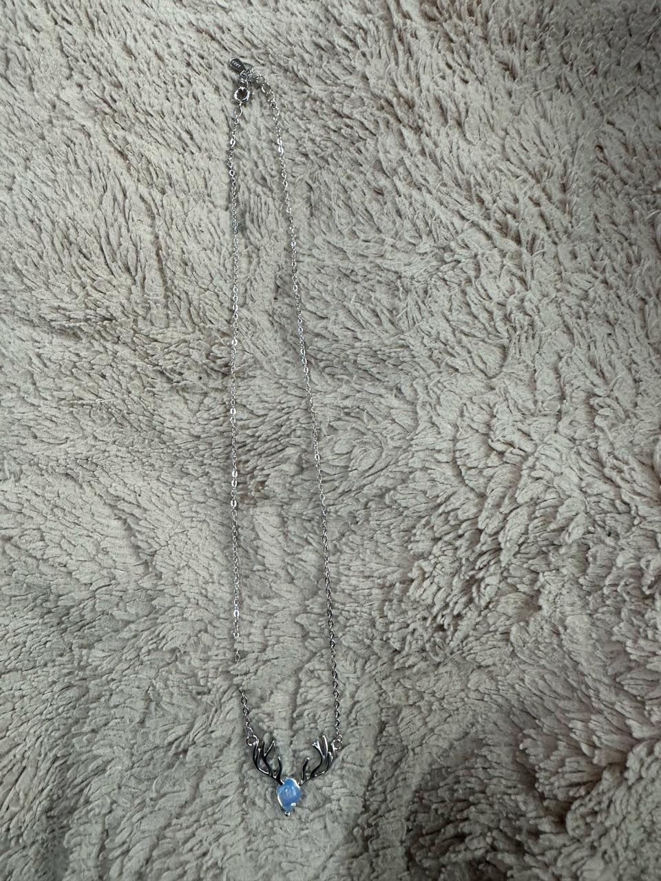 미사용/새 상품! S925 실버 문스톤 사슴 뿔 목걸이 판매합니다