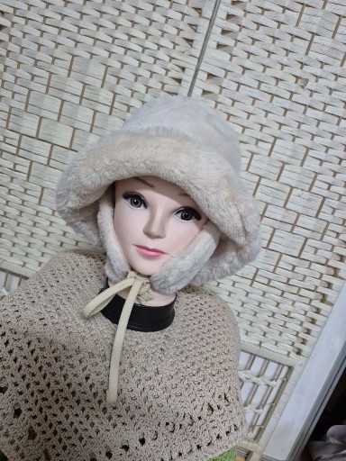 여성융털기모귀달이모자프리