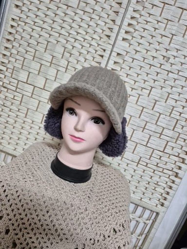 일본브랜드성인융털기모귀달이모자