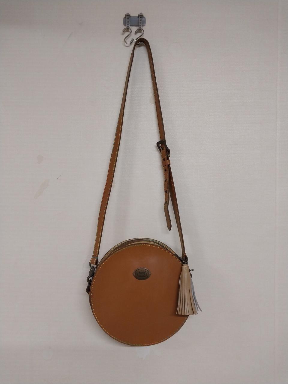 여성 원형 빈티지 가죽 탬버린백,동그란가방 크로스백