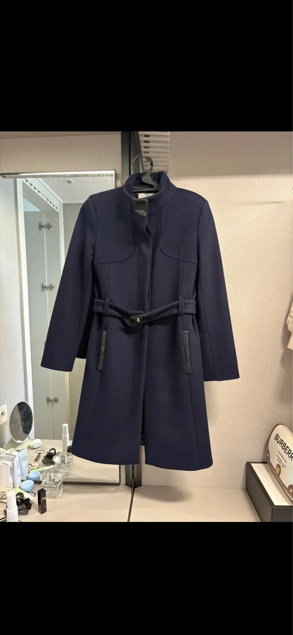 Sandro(산드로)네이비 벨티드코트