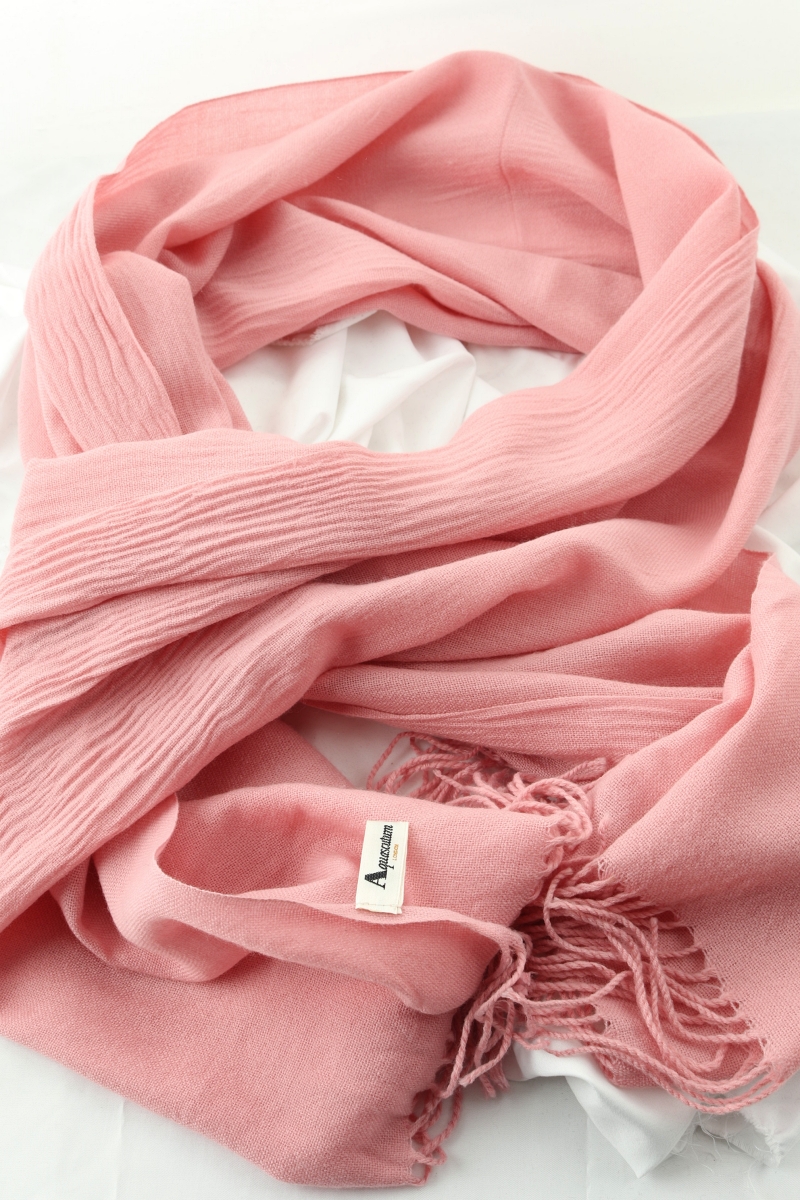 (F) 아쿠아스큐텀 목도리 머플러 경량 핑크 롱 숄-271E