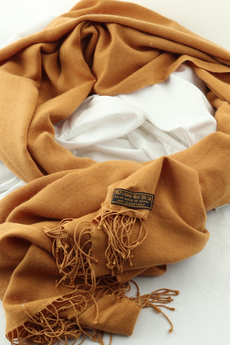 (F) 브랜드빈티지 목도리 머플러 롱 숄 케이프 된장 카멜-2728