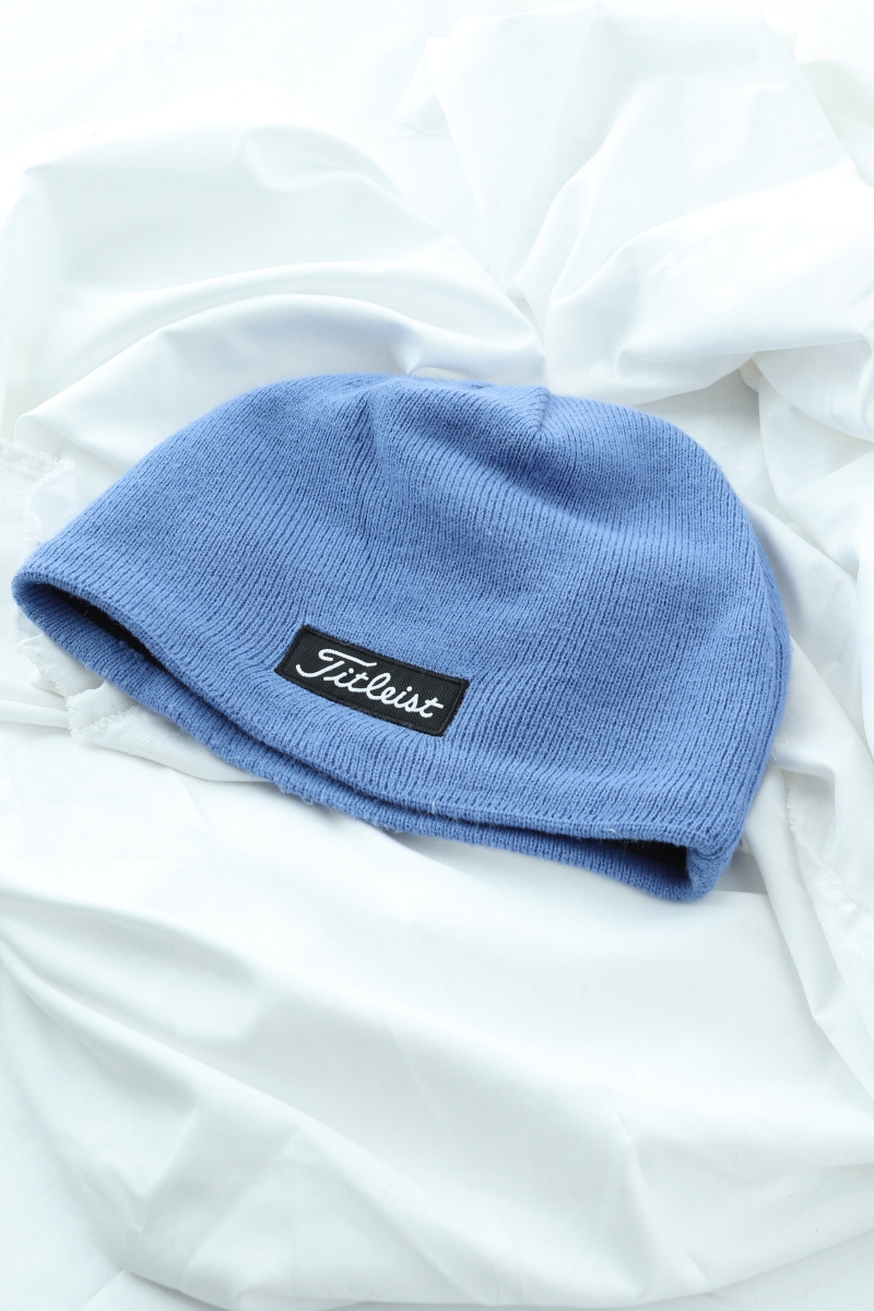 (F) 타이틀리스트 모자 연하늘 비니 따뜻 니트 방풍-2733