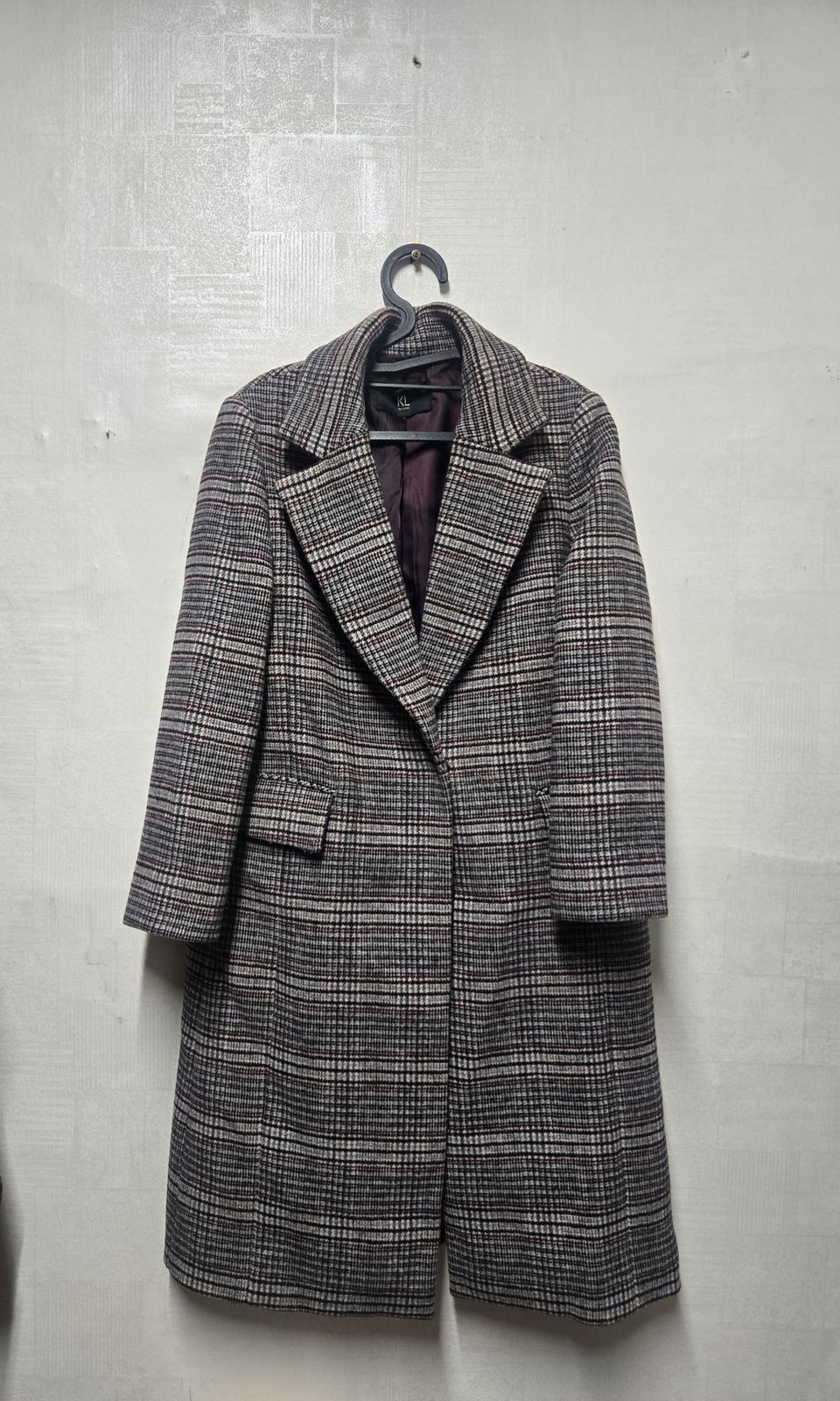 KL 바이린 체크 롱코트 55