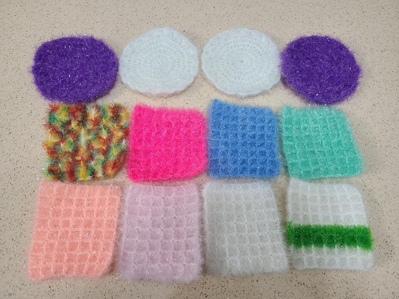 [새상품]손뜨개 수세미12개.