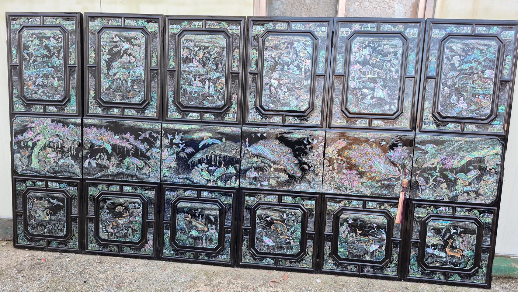 고급 자개 문짝