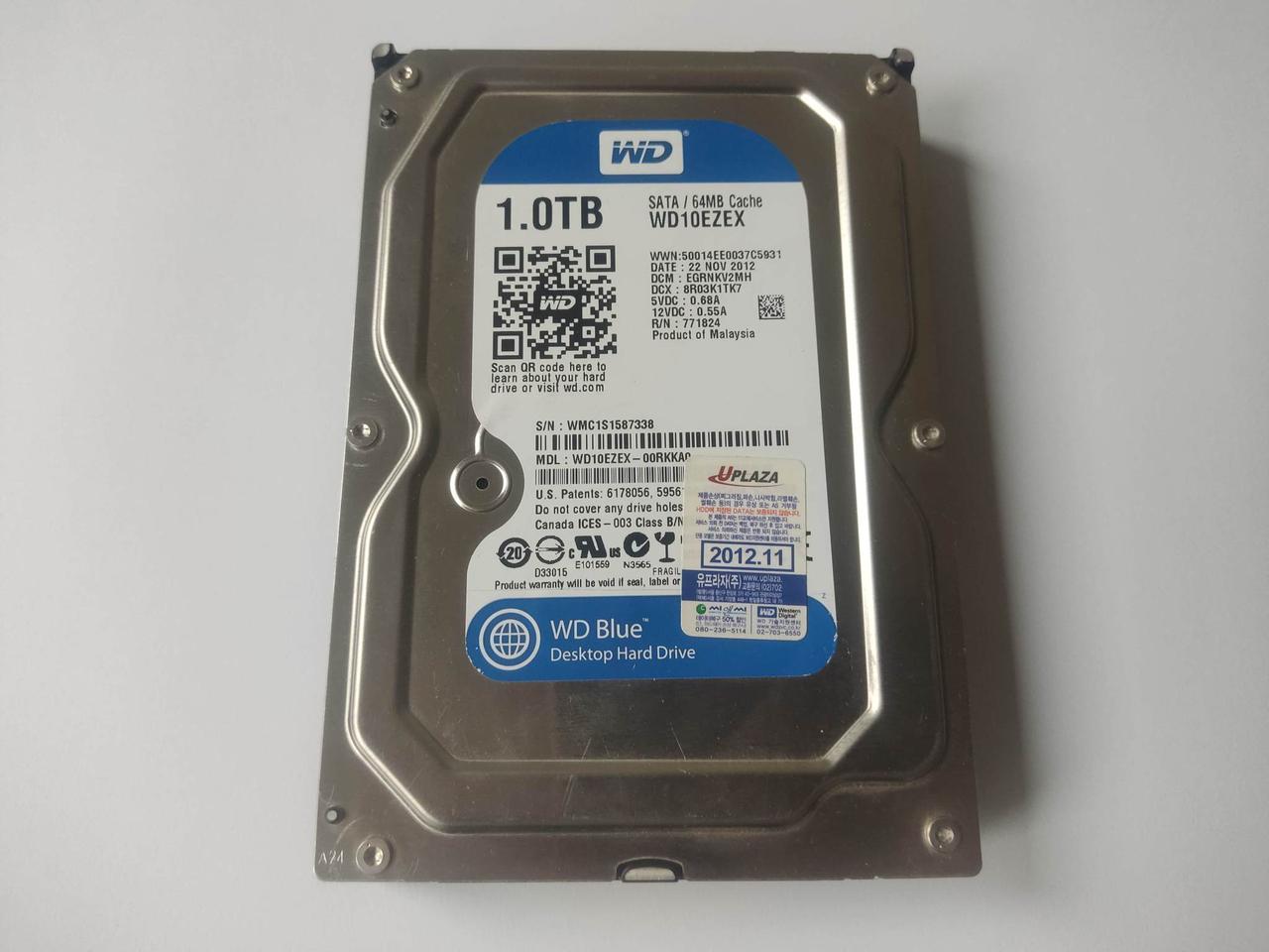 WD HDD 데스크탑 1테라 하드