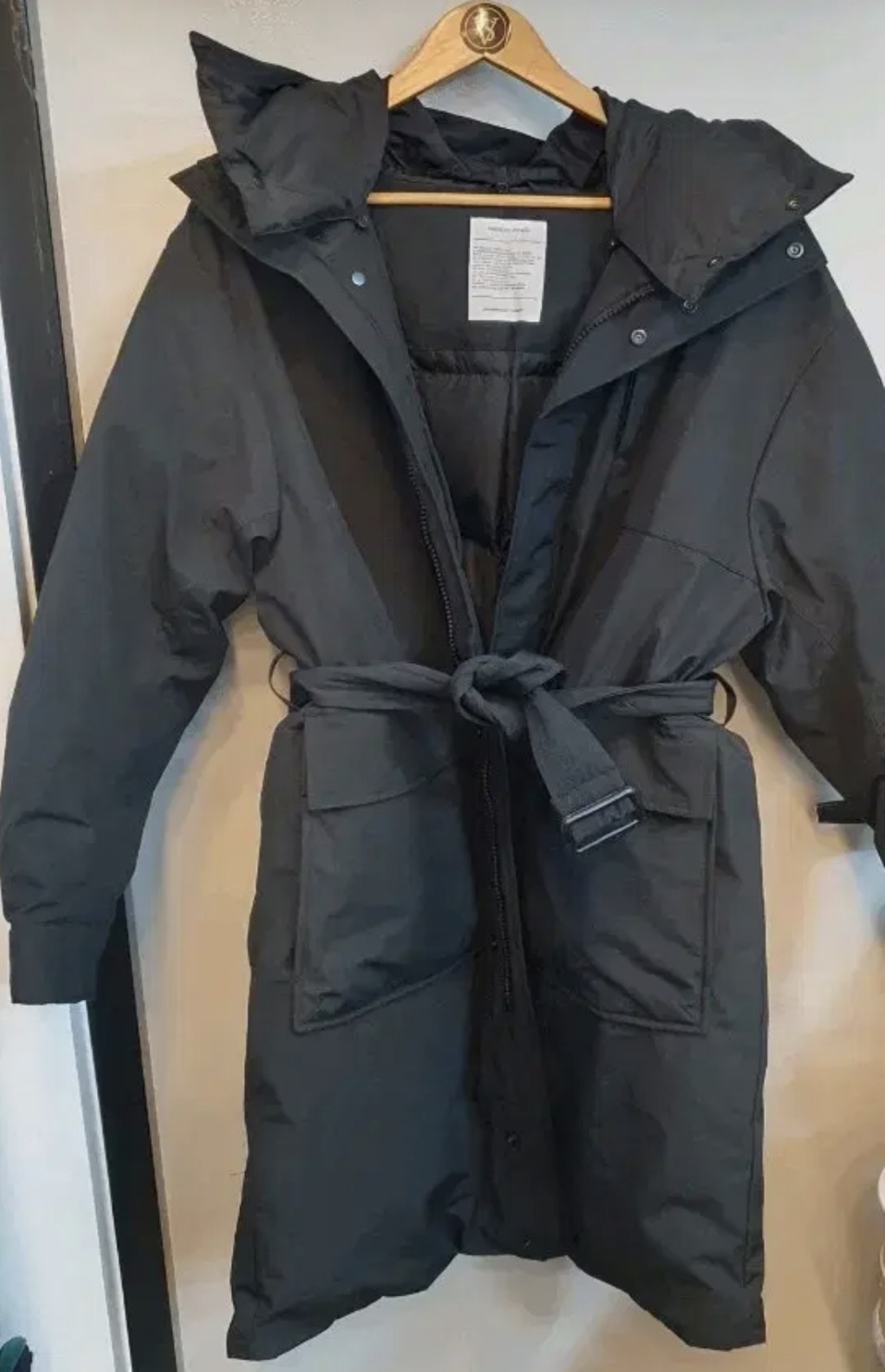 메종미네드 남성 하이넥 구스 롱패딩입니다.100입는분  오버핏