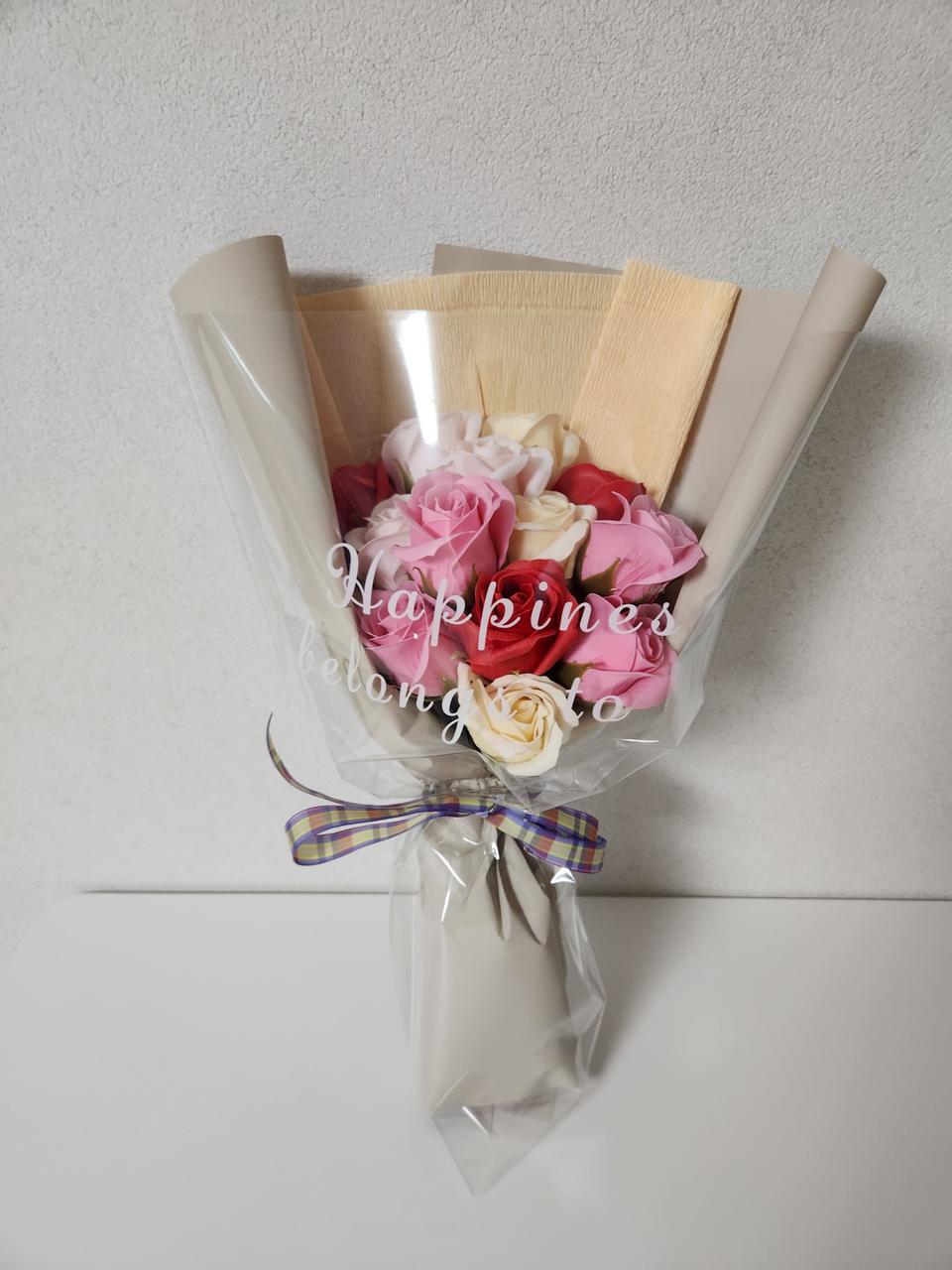 새상품)풍성한 비누꽃 조화 꽃다발 인테리어소품