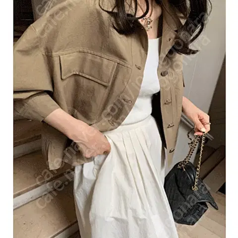 데일리룩 르메르 자켓 카키 올드머니룩 하객룩 출근룩 야상 점퍼