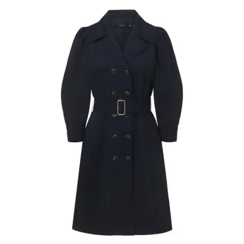 질스튜어트 뉴욕 21년 스트랩 7부 소매 원피스 퍼프 네이비 하객룩결혼식