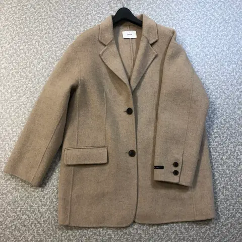 리블링 울90 오트밀 하프 코트 결혼식 하객룩 올드머니룩 출근룩 드뮤어룩