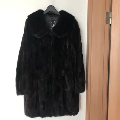 웰메이드 둥근카라 천연 리얼밍크 퍼 모피 코트 자켓