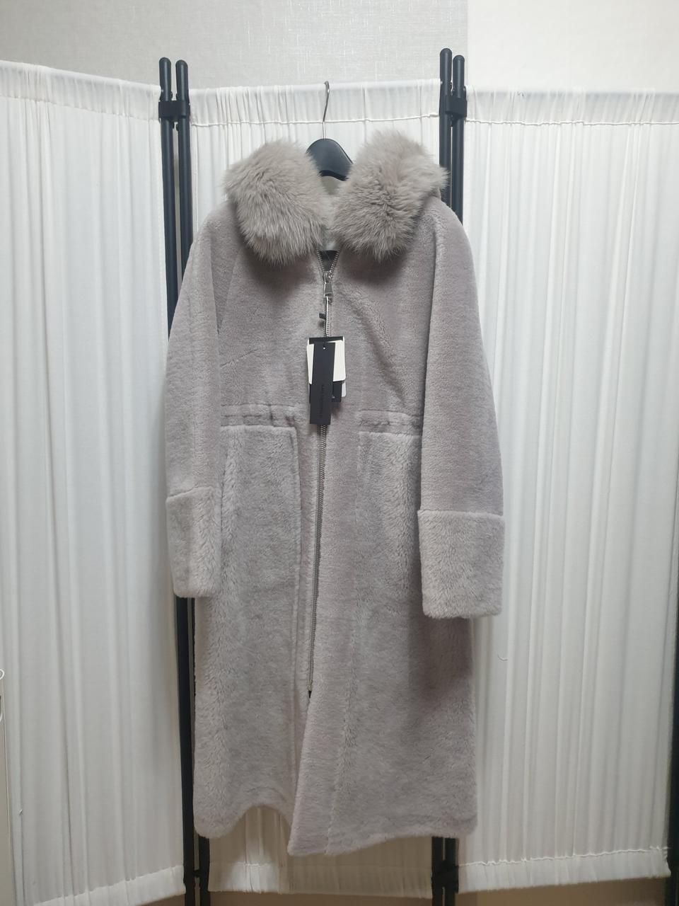 칼라거펠트 사가폭스 슈페트 롱 후드 양모코트/55