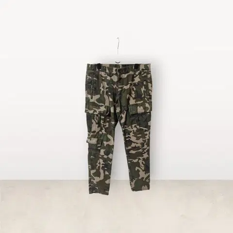자라맨 카모 밀리터리 카고 바지