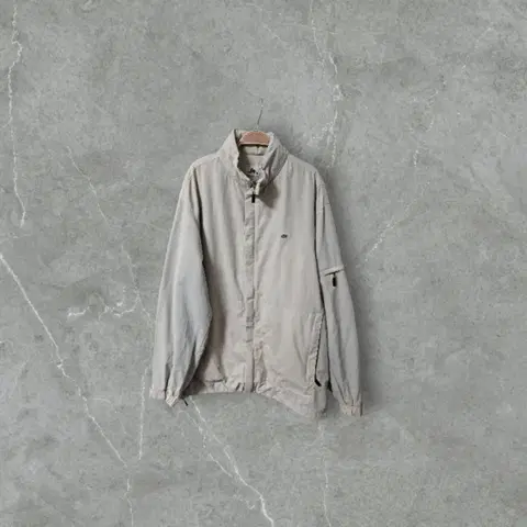 라코스테 베이지 블루종 후드 집업 점퍼