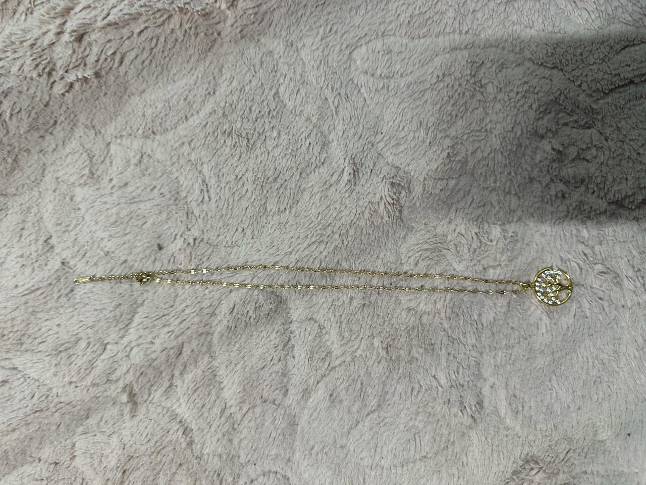 미사용 써지컬 스틸 골든 위시 트리 큐빅 목걸이 판매합니다