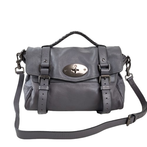 정품 멀버리 알렉사 메탈그레이 미듐