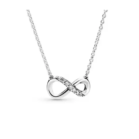 판도라 실버 큐빅 무한대 목걸이 정품 은목걸이 398821c01