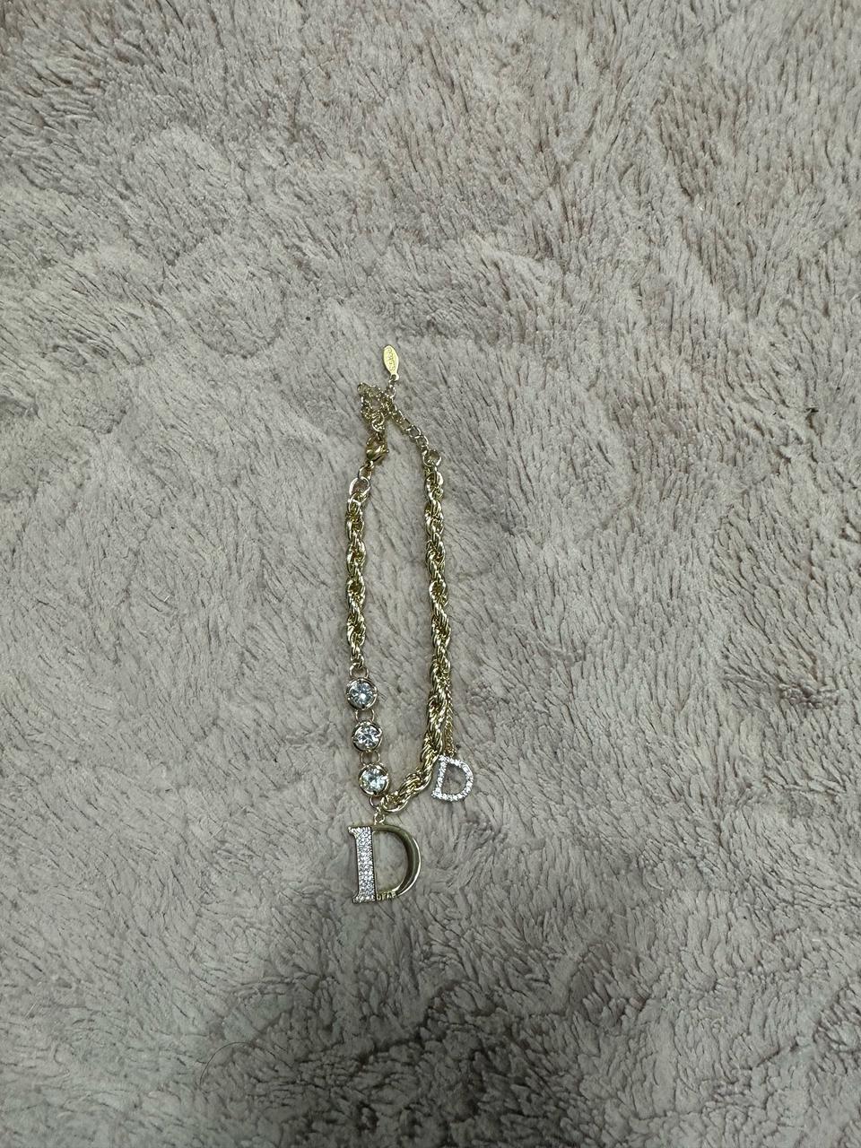 S.steel D 이니셜 로프 체인 팔찌판매 합니다