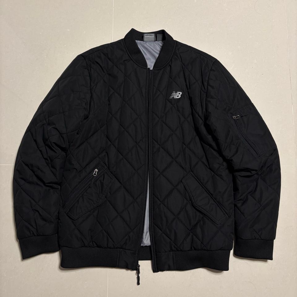 정품 뉴발란스 퀼팅 봄버 ma-1 블랙 집업 자켓 점퍼