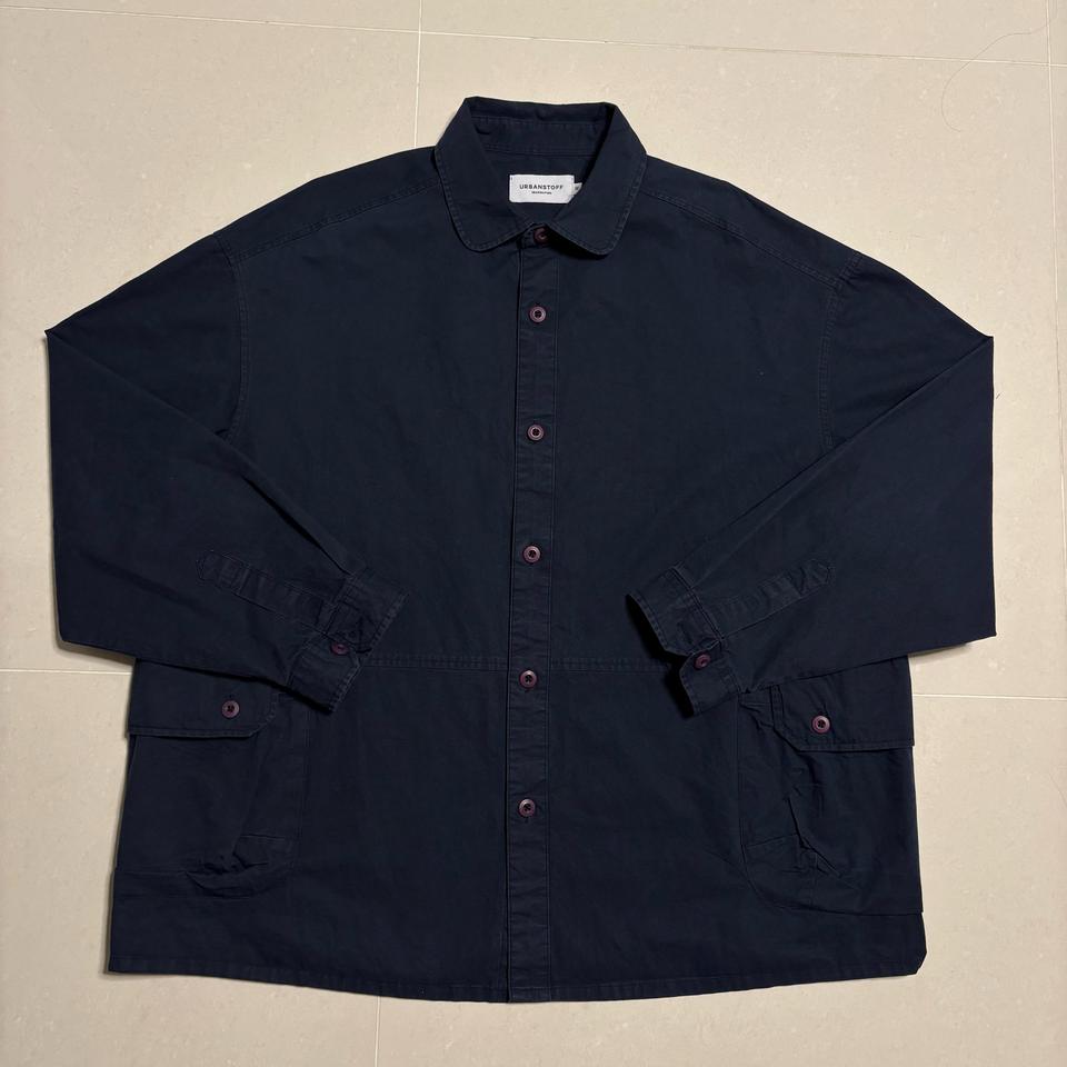 정품 어반스터프 네이비 셔켓 사이드 포켓 오버핏 셔츠 자켓