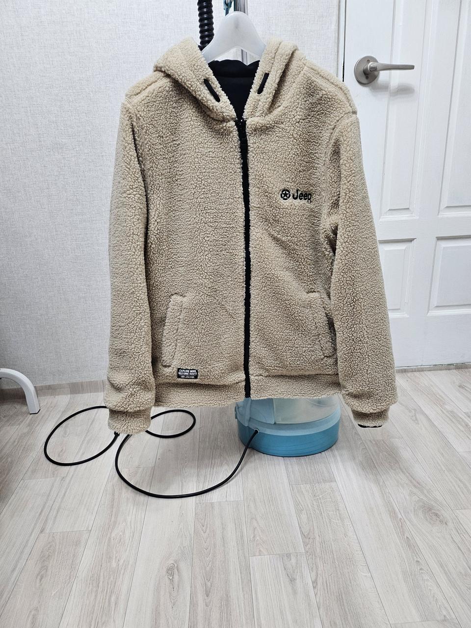 (100~105)XL Jeep지프 리버시블[베이지,블랙]쉐르파후리스점퍼