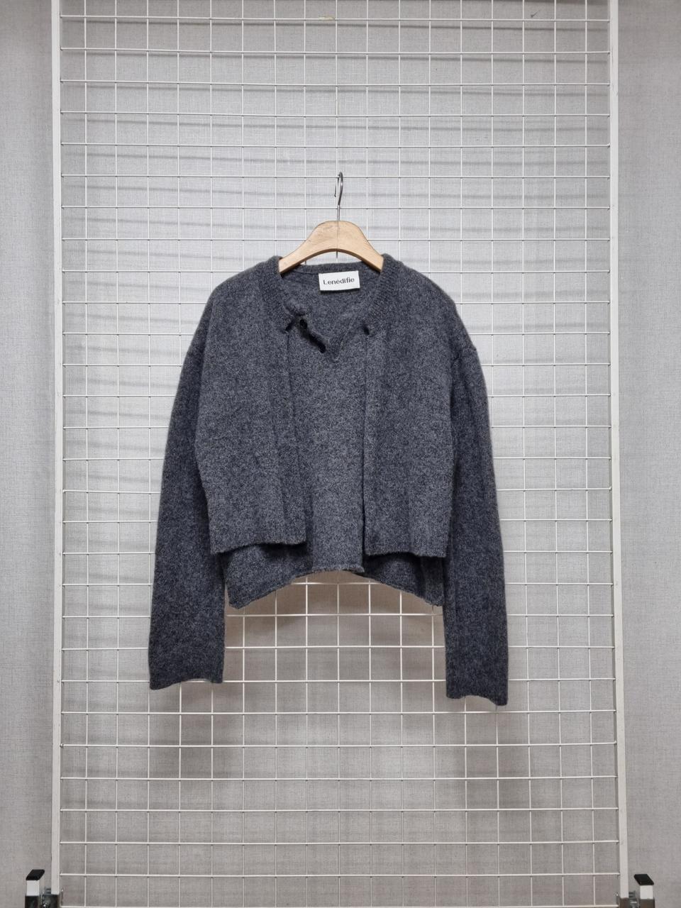 Lenedifie 르네디피 울100% 니트 (차콜)