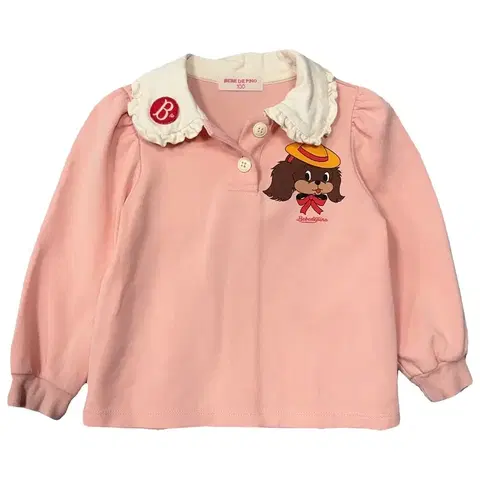 100 베베드피노 키즈 라이트 핑크 긴팔티