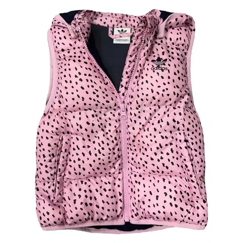 090 아디다스 라이트 핑크 키즈 패딩 조끼