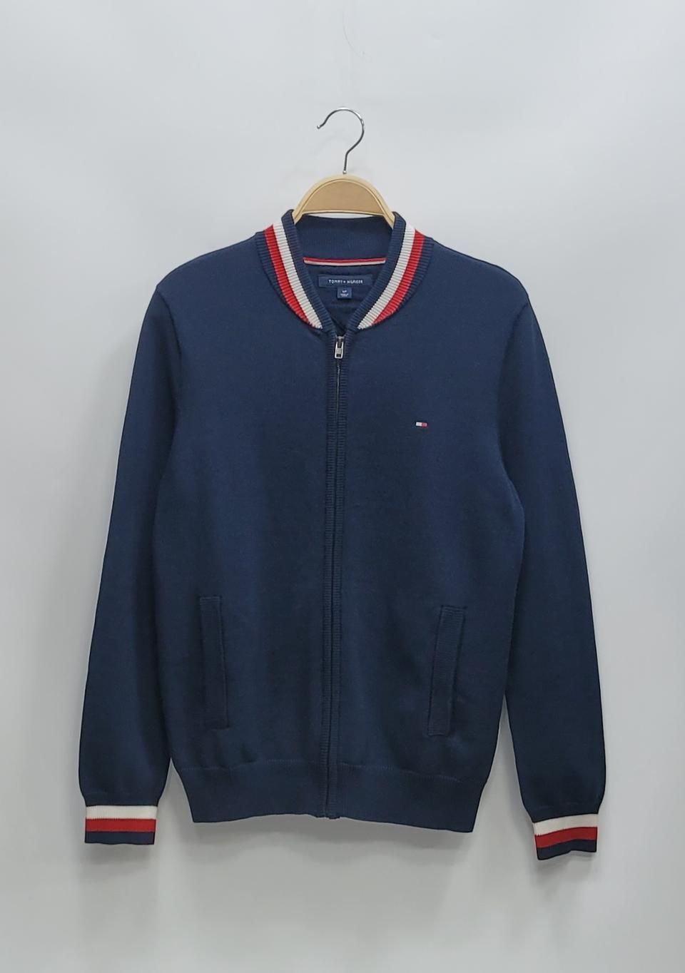 TOMMY HILFIGER 타미힐피거 풀집업 가디건 / 남 S 네이비