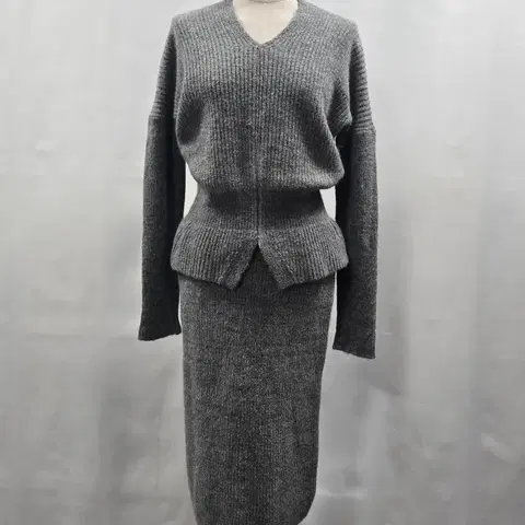 1249 earl grey 울블렌드 니트 스웨터 투피스