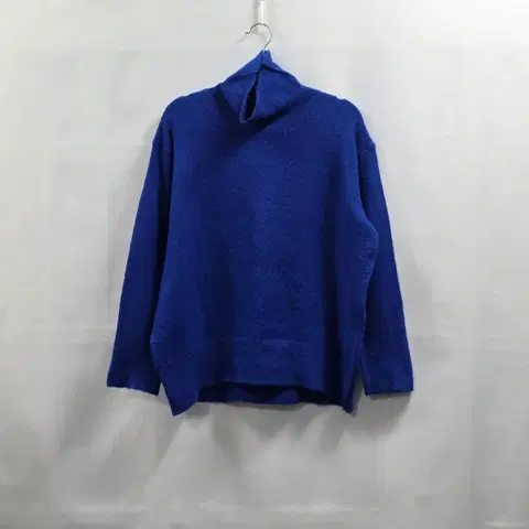 0145 지오송지오 블루 컬러 넥워머 니트 스웨터 55