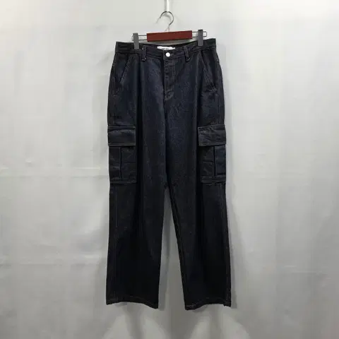 1133 [DECRT] 데님 카고 와이드 팬츠 32