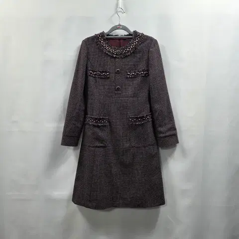 1307 미센스 트위드 배색 트리밍 원피스55 고급스런 fw룩