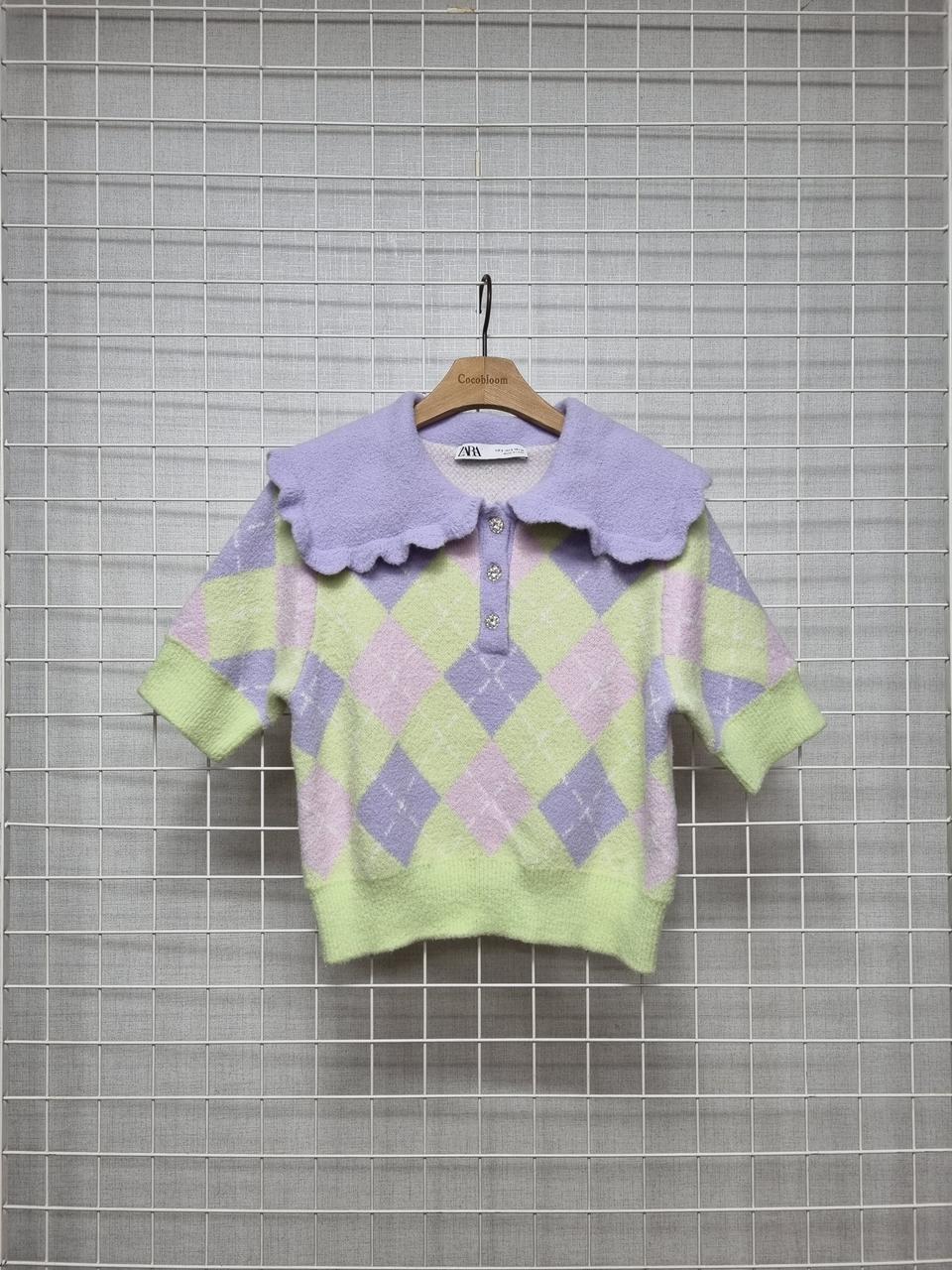 자라 세일러카라 니트