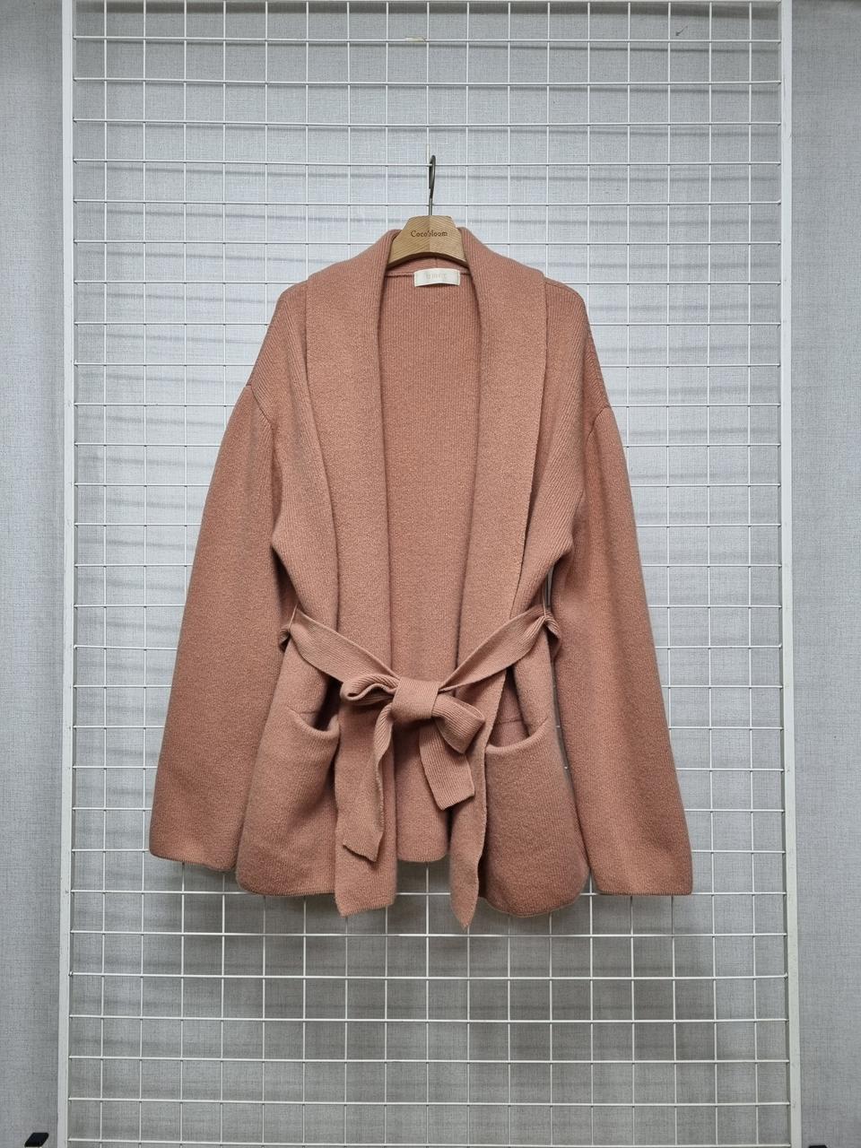 유메르 숄 벨트 니트가디건