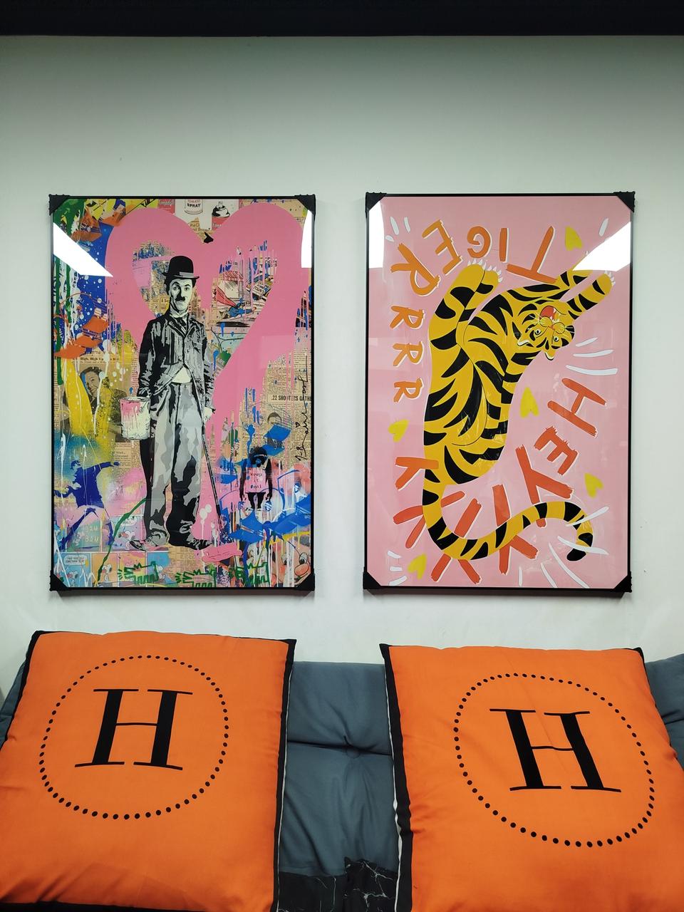 앤디워홀 유화 호랑이그림 그림액자 그림 액자 팝아트 명품그림 명품액자