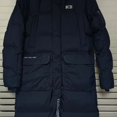 K2 구스다운 공용 롱패딩 블랙 90