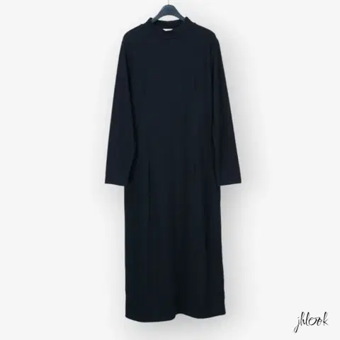 hn21 하이넥 안감기모 핀턱 골지 롱원피스