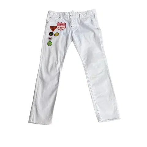 디스퀘어드2 화이트 데님 팬츠